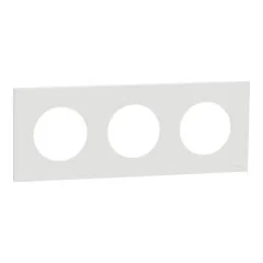 SCHNEIDER Odace Plaque triple blanc craie - S920706