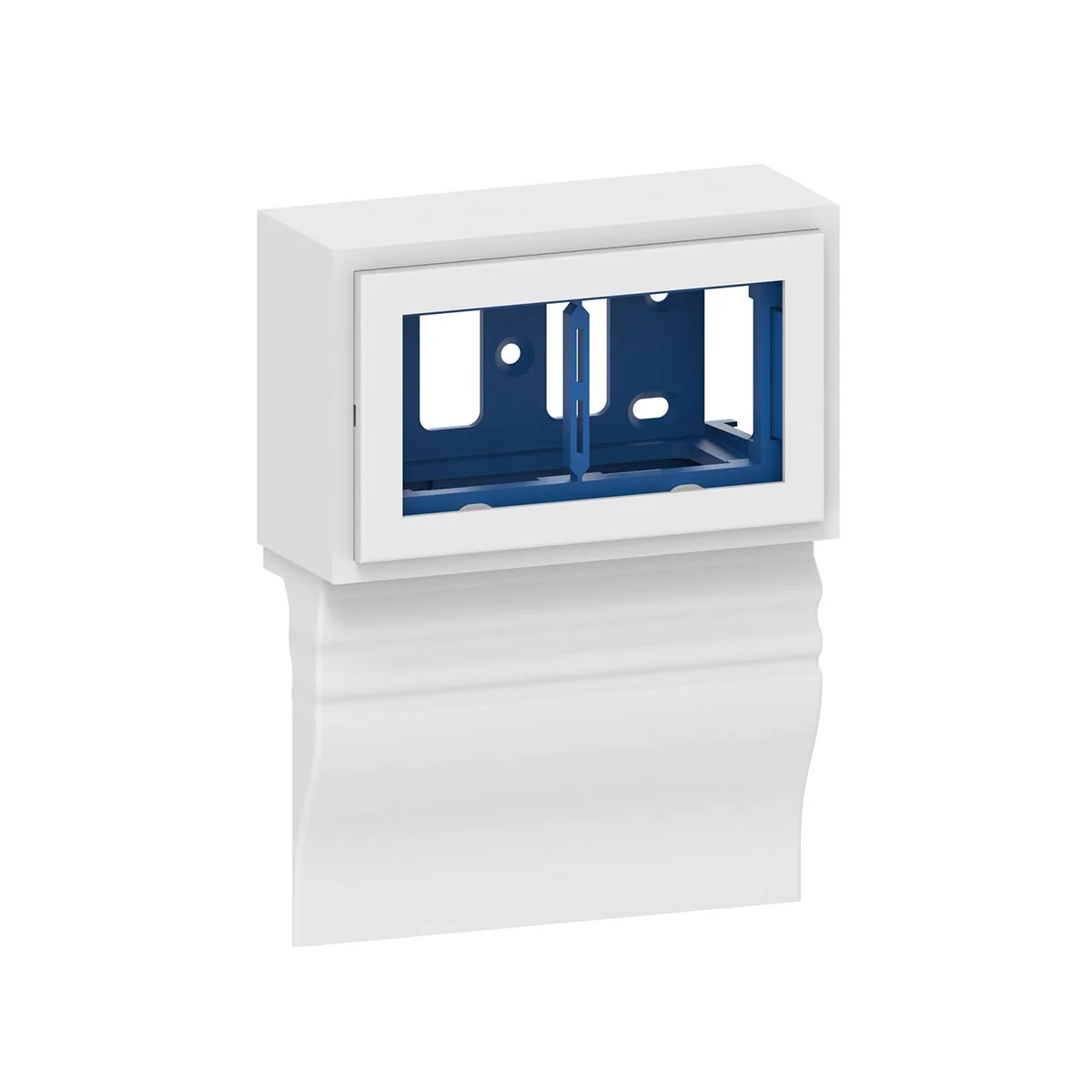 GGK Boitier appareillage double 45x45 pour plinthe belle époque 20x80mm blanc - 114309