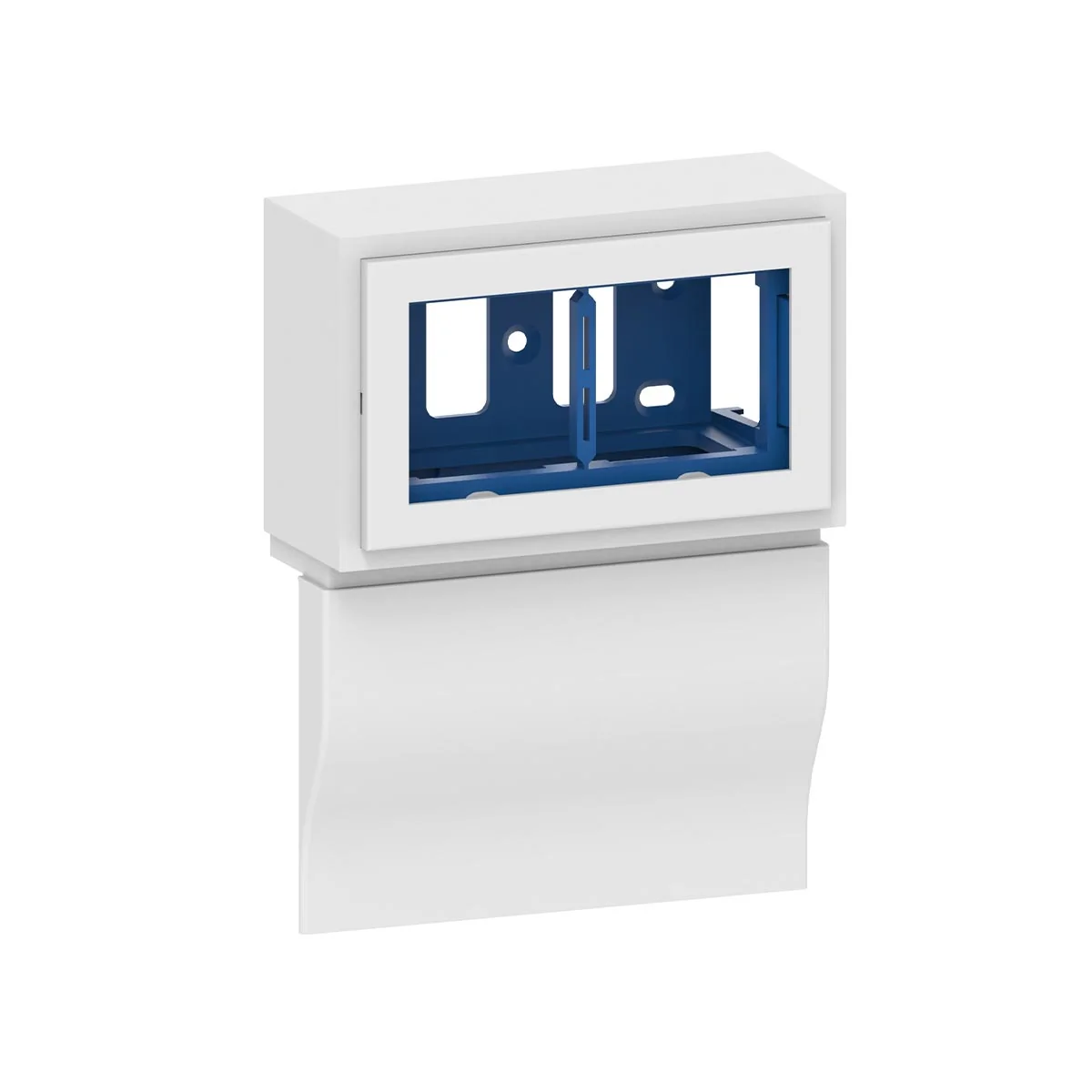 GGK Boitier appareillage double 45x45 pour plinthe électrique 4D 20x80mm blanc - 114315