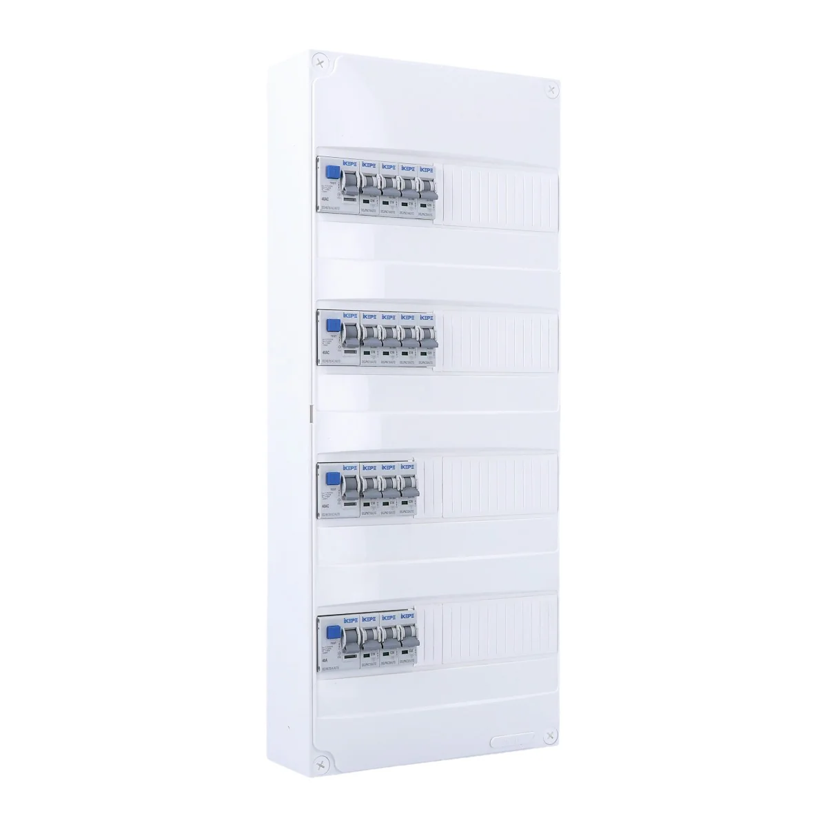 IKEPE Tableau électrique pré équipé auto 4 rangées 4ID 40A 14 disjoncteurs