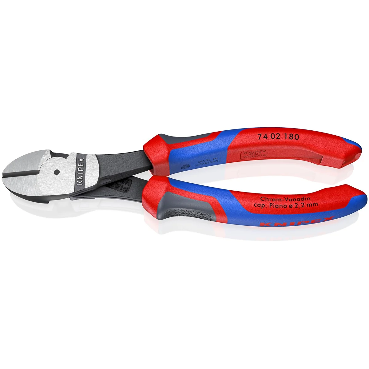 KNIPEX Pince coupante de côté à forte démultiplication 180mm tranchant avec biseau - 7402180