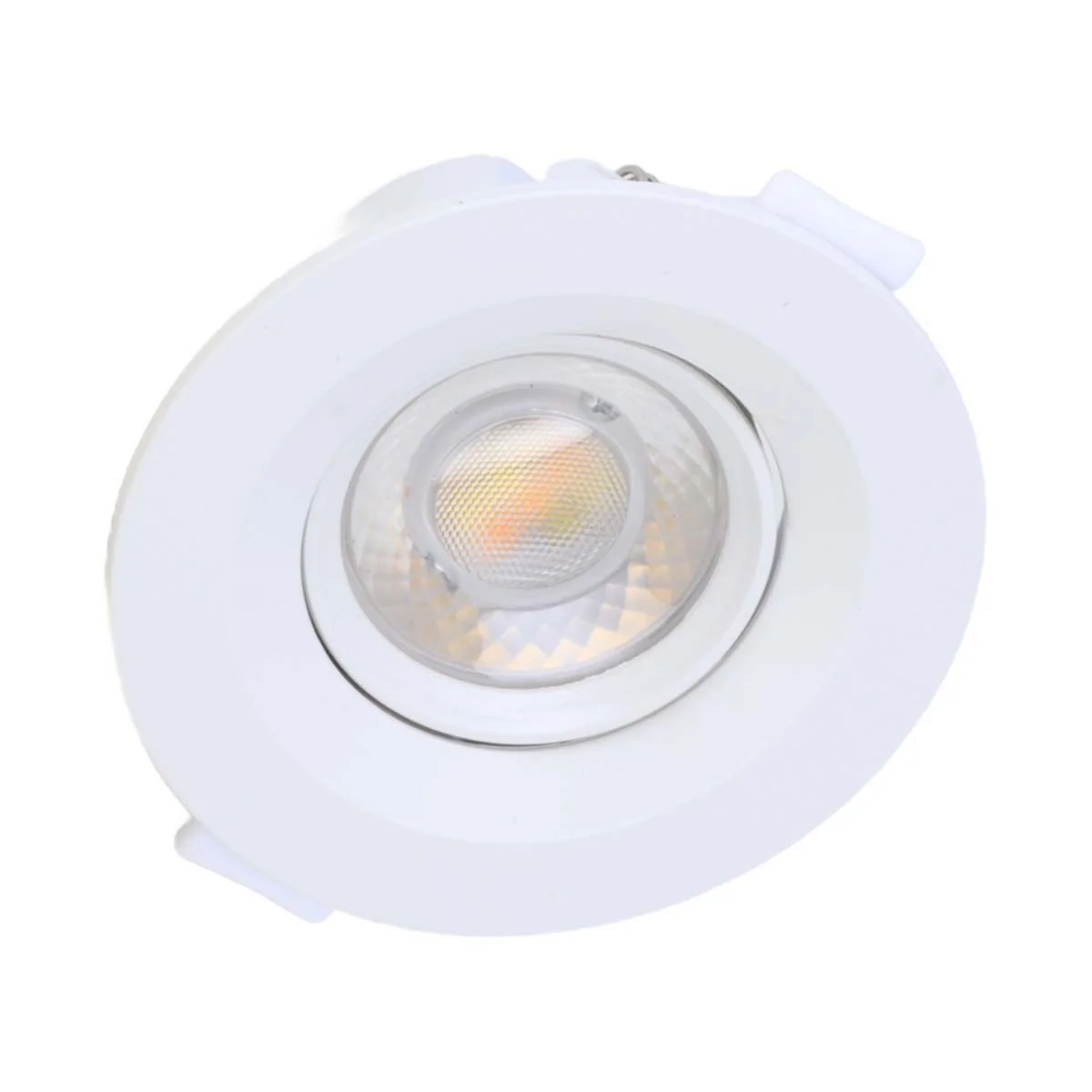 Spot LED encastrable orientable 230V 7W 650lm 3CCT 90mm blanc