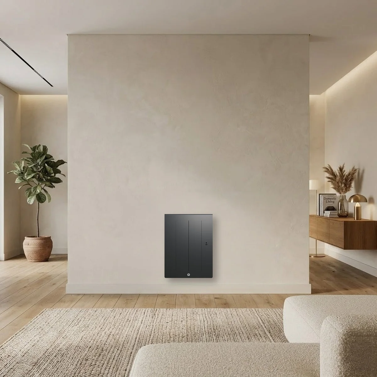 THERMOR Kenya 5 Radiateur connecté à inertie fonte horizontal ardoise 750W - 414733
