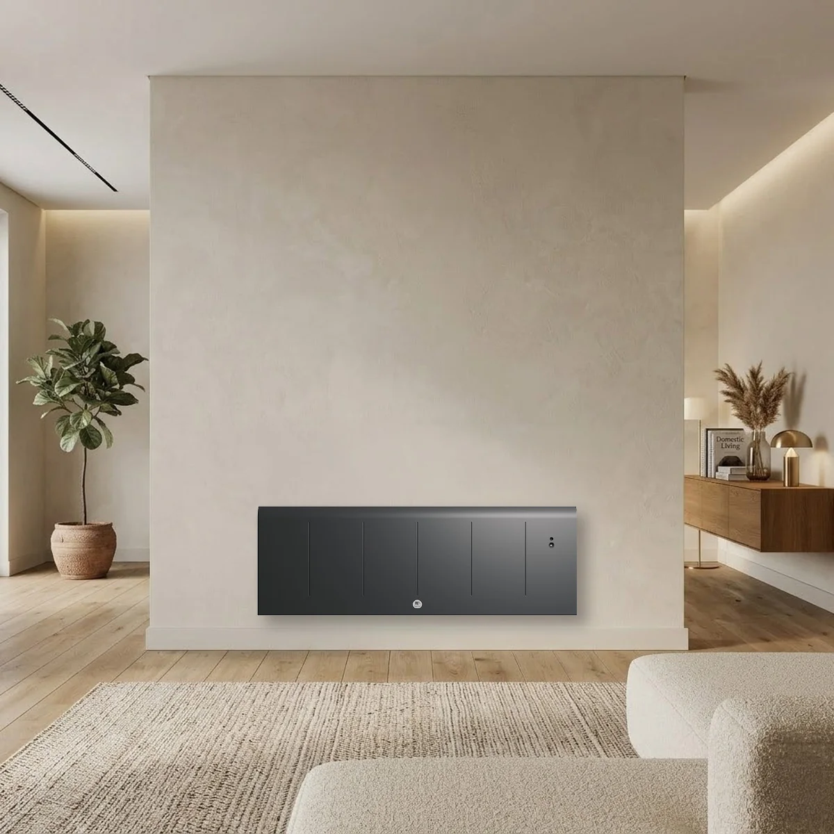 THERMOR Kenya 5 Radiateur connecté à inertie fonte plinthe ardoise 750W - 414741