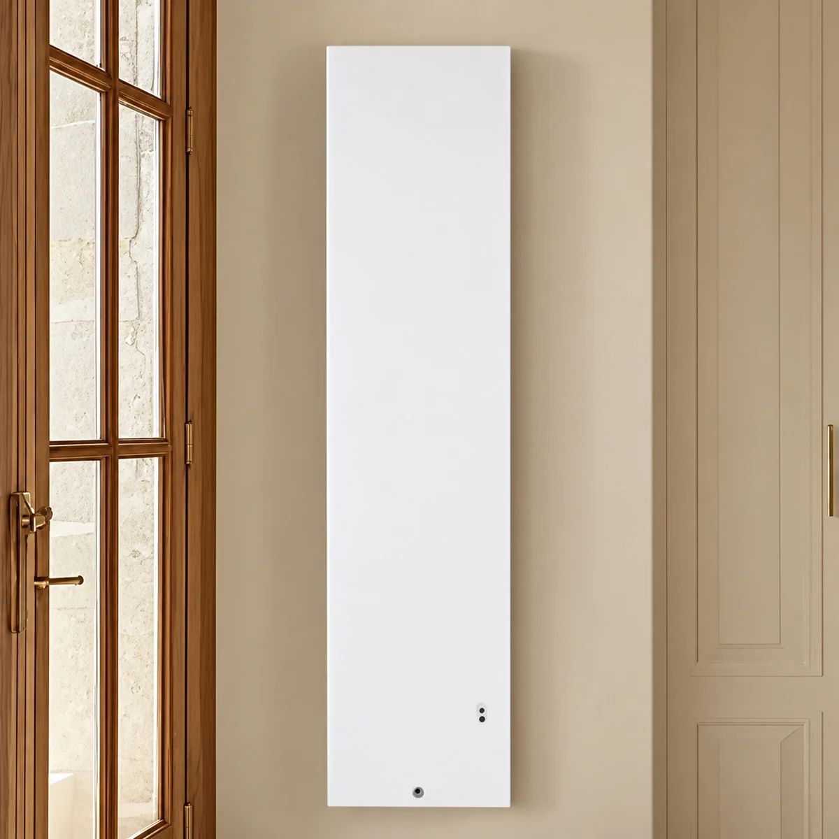 THERMOR Ingenio 5 Radiateur connecté gain de place à inertie double technologie vertical blanc 1800W - 429358