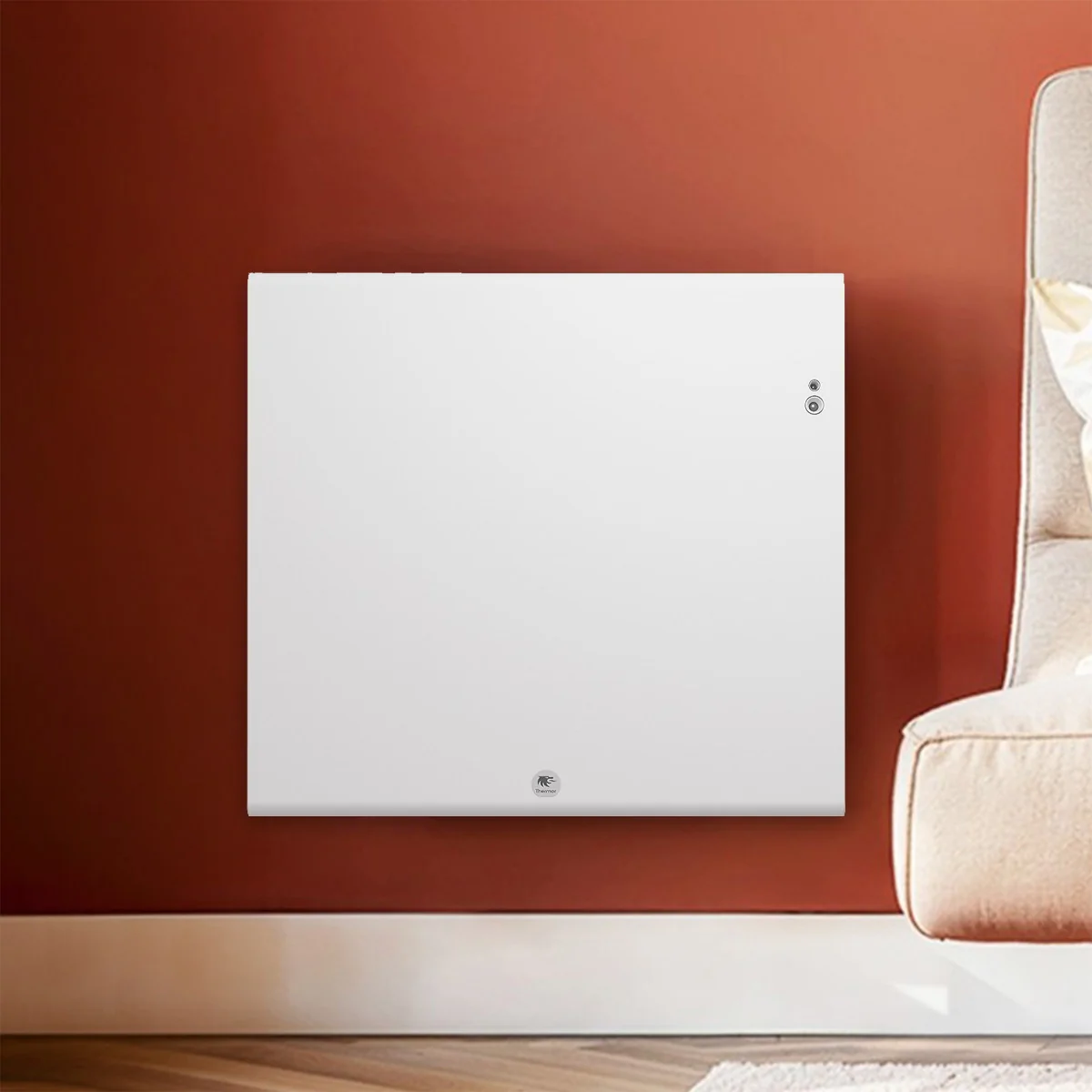 THERMOR Ingenio 5 Radiateur connecté gain de place à inertie double technologie horizontal blanc 1250W - 479330