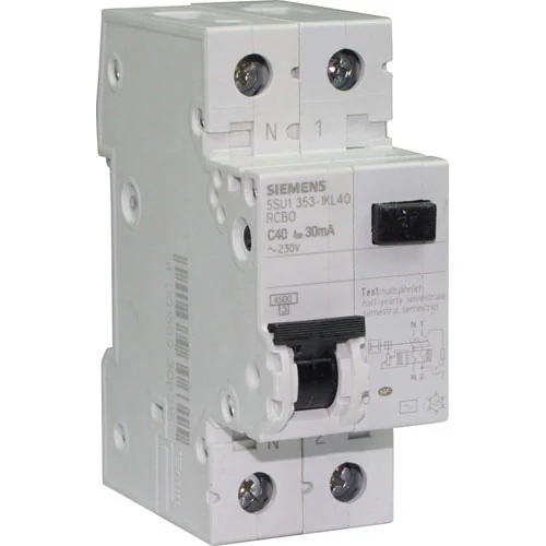 Disjoncteur différentiel Siemens 30ma 40A type AC Disjoncteur différentiel Siemens