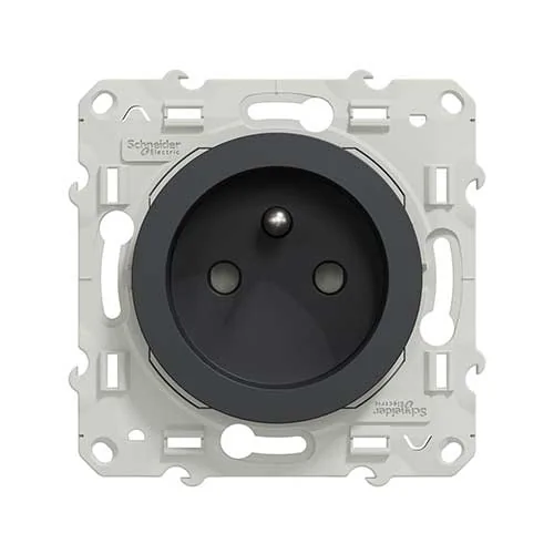 Prise de courant anthracite Schneider Odace