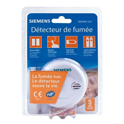 Détecteur autonome avertisseur de fumée Siemens