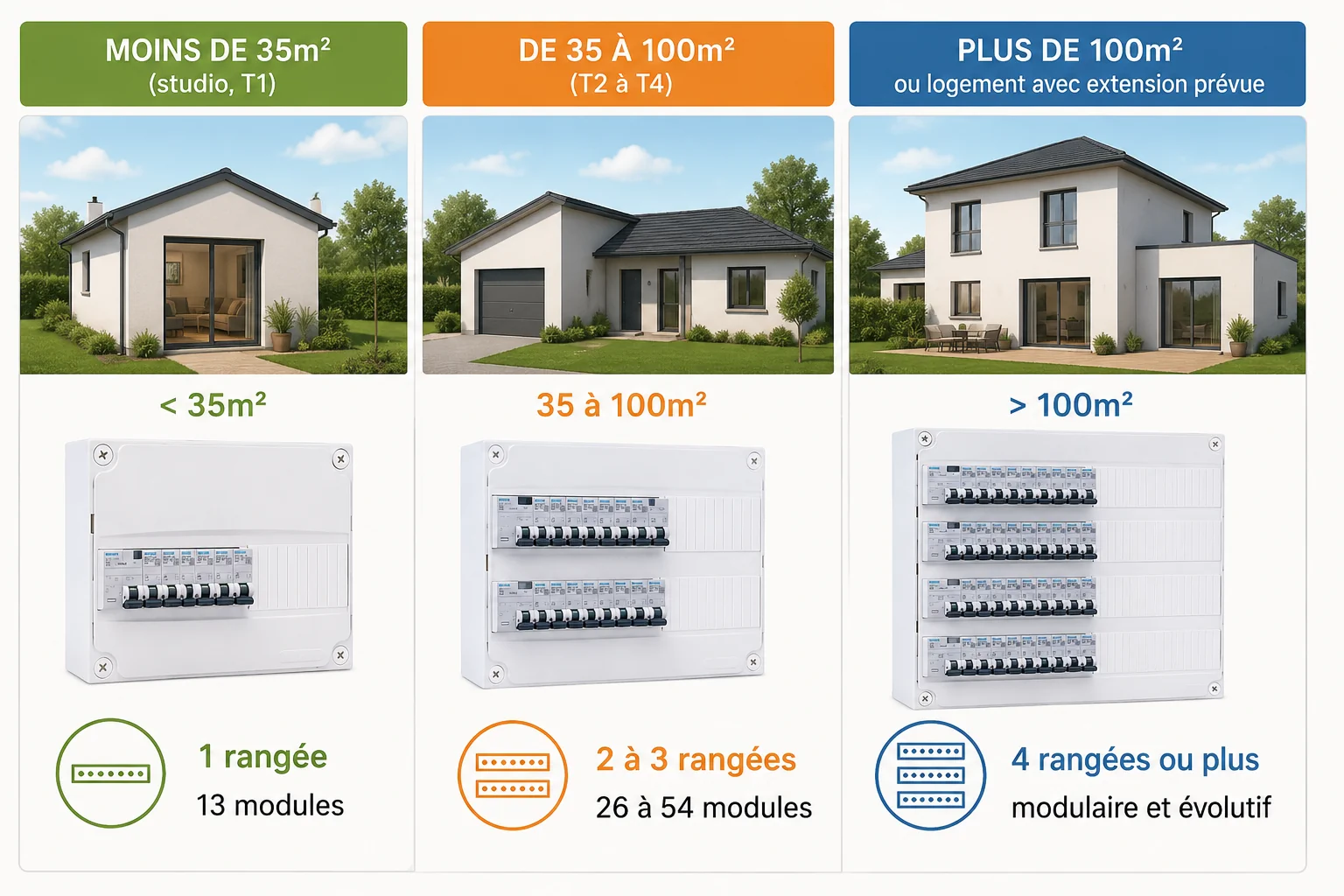 Tableau électrique Taille tableau électrique